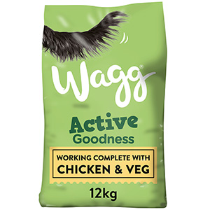 Wagg Active Goodness Complete Working Dry Adult Dog Food Rich in Chicken 12kg