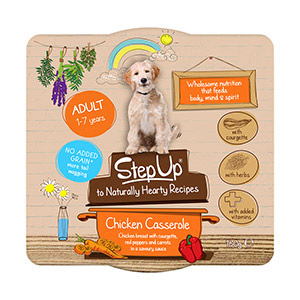 Step Up to Naturals Wet Adult Dog Food Chicken Casserole 160g