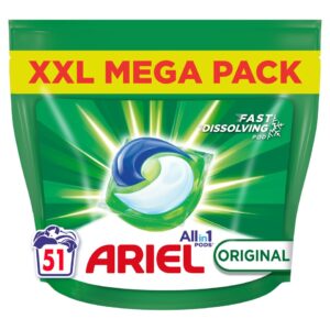 Ariel All In One Washing Liquid Pods Original 51 Washes