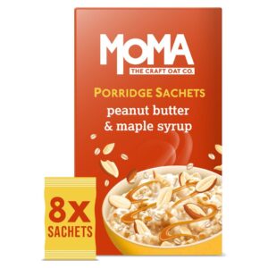 Moma Jumbo Porridge Peanut Butter & Maple Syrup Sachets 8X35g
