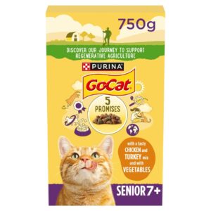 Go-Cat Senior Chicken & Turkey Mix With Vegetables 750G
