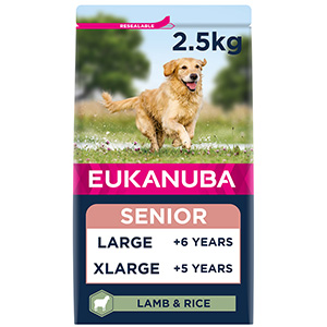 Eukanuba Large Dry Senior Dog Food Lamb and Rice 2.5kg