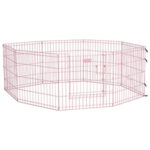Midwest Homes for Pets Exercise Pen for Pets Pink 60cm Small