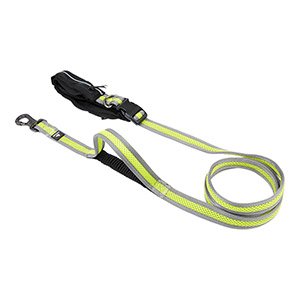 3 Peaks Running Dog Lead Grey and Neon Large