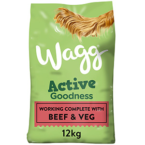 Wagg Active Goodness Complete Working Dry Adult Dog Food Rich in Beef 12kg