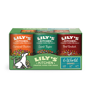 Lily's Kitchen World Dishes Wet Adult Dog Food Multipack 6x400g Tins