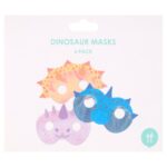 Dinosaur Party Face Masks 6 Pack