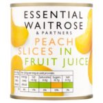 Waitrose Essential Peach Slices in Grape Juice