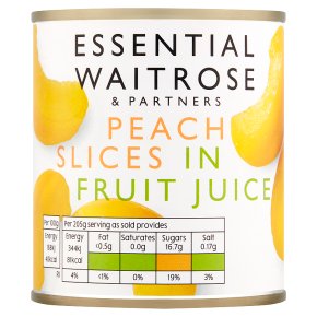 Waitrose Essential Peach Slices in Grape Juice