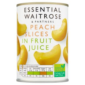Waitrose Essential Peach Slices in Grape Juice