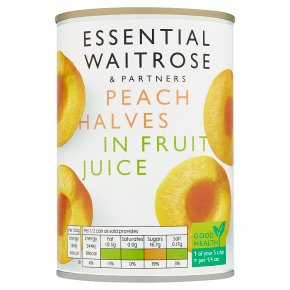 Waitrose Essential Peach Halves in Fruit Juice