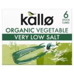 Kallo Organic Vegetable Low Salt 6 Stock Cubes