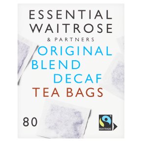 Waitrose Essential Original Blend Decaf 80 Tea Bags