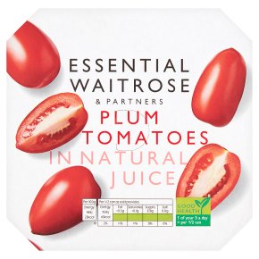 Waitrose Essential Plum Tomatoes in Natural Juice