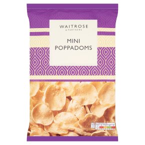 Waitrose Mini Poppadoms 80g