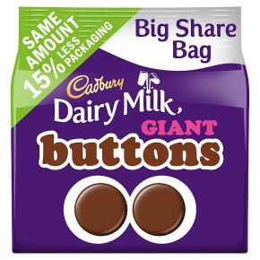 Cadbury Dairy Milk Giant Buttons Sharing Chocolate Bag 185g