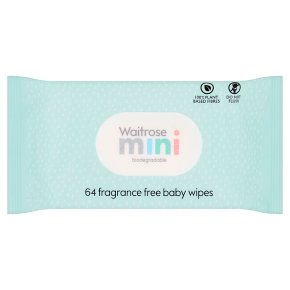 Waitrose Mini Baby Wipes Fragrance Free