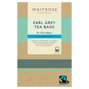 Waitrose 50 Decaffeinated Earl Grey Tea Bags 125g