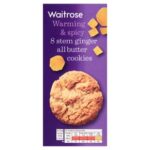 Waitrose 8 Stem Ginger All Butter Cookies 200g