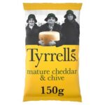 Tyrrells Mature Cheddar & Chive Crisps