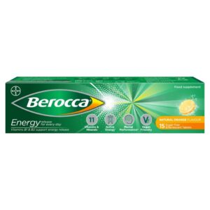 Berocca Orange Effervescent Vitamin Energy Tablets 15Pk