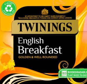 Twinings English Breakfast Tea Bags 80 - Golden & Well Rounded