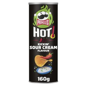 Pringles Hot Kickin' Sour Cream Flavour Crisps 160g