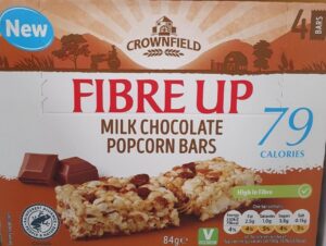 Crownfield Fibre Up Bars Assorted - Milk Chocolate Popcorn Bars
